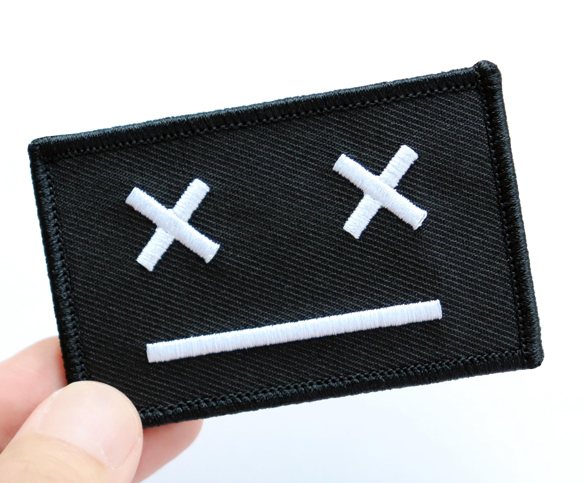 Amazon.co.jp: ワッペン 参った顔・降参 マジックテープ（ベルクロ