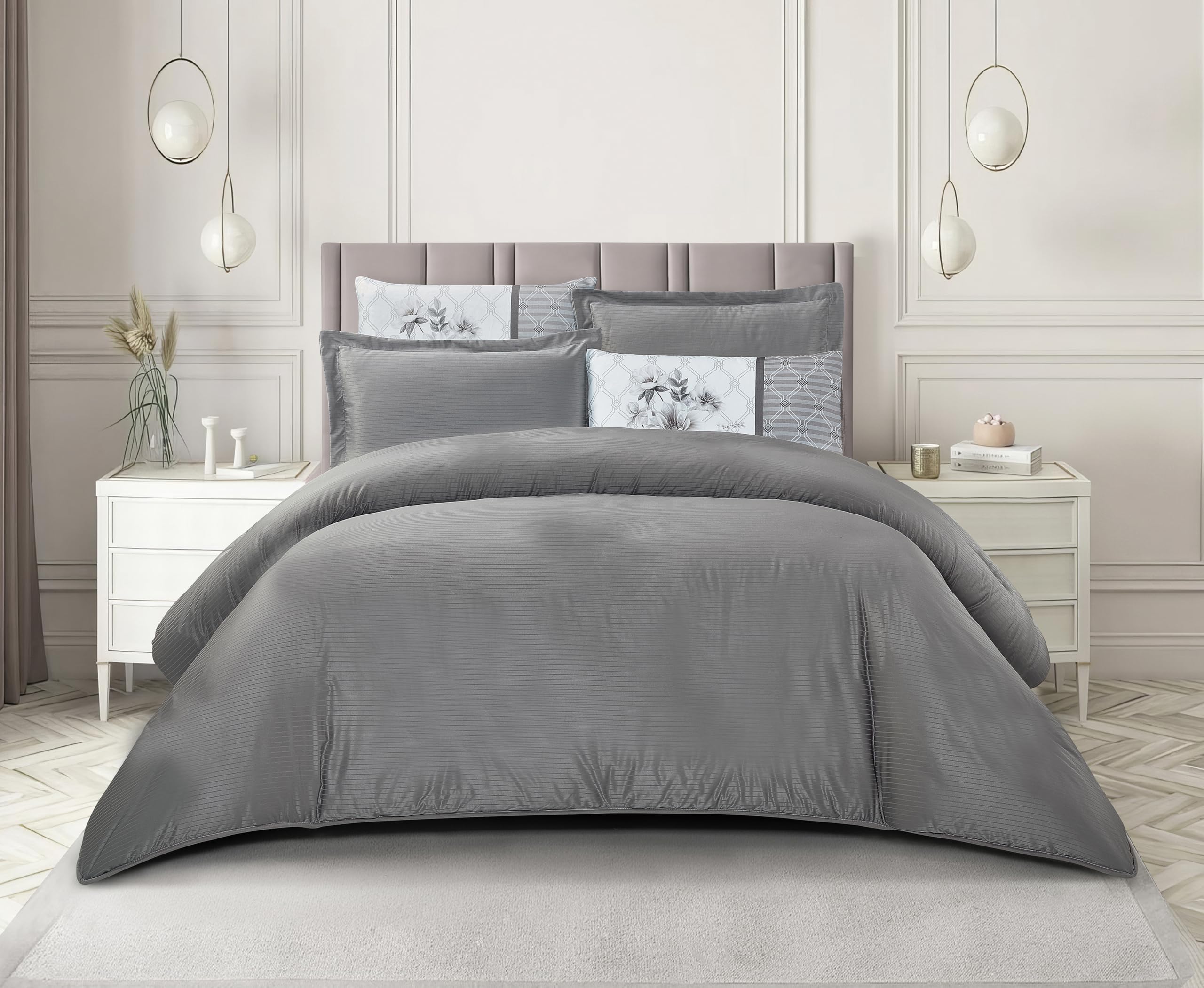 DONETELLA Digital Printed Duvet Cover Set, Single Size 160x220 cm - 4-Pcs Bed Set, Microfiber Fabric - 1 Duvet Cover, 1 Fitted Sheet, 1 Pillow Sham, 1 Pillowcase (Filler Not Included)