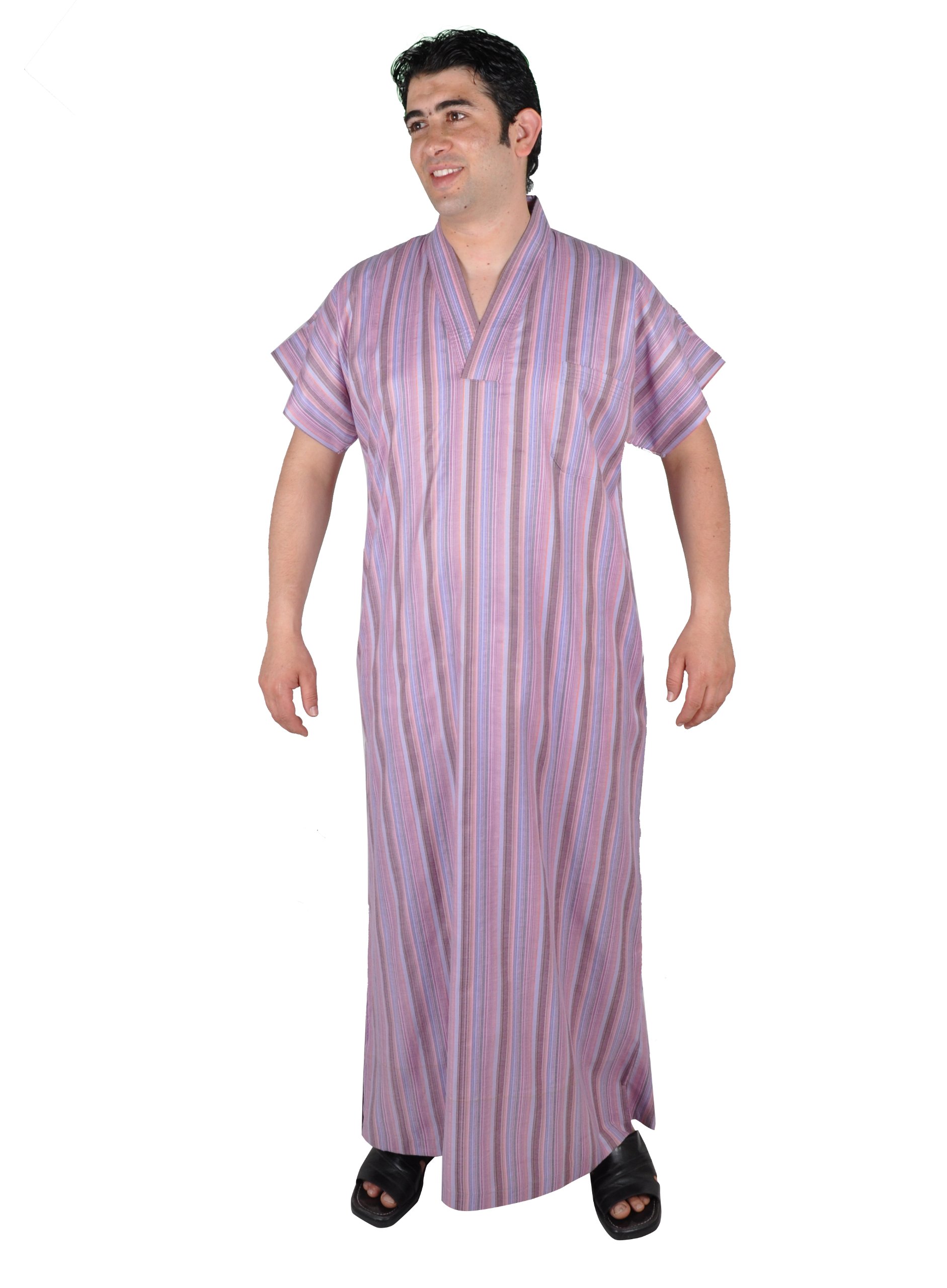 Eleganter Herren-Kaftan Hauskleid Freizeitkleid Sommerkleid Nachthemd