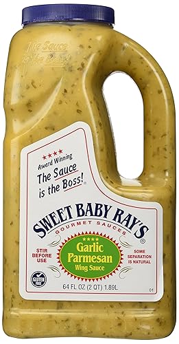Salsa de alitas de ajo y parmesano Sweet Baby Ray's – 64 oz. Jarra