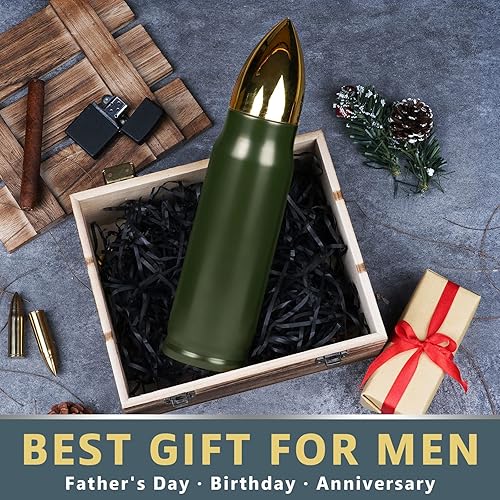 Vista 24 de Regalos de cumpleaños para hombres, papá y él, vaso de acero inoxidable fresco de 17 onzas, regalos únicos de caza, cumpleaños, aniversario, regalos