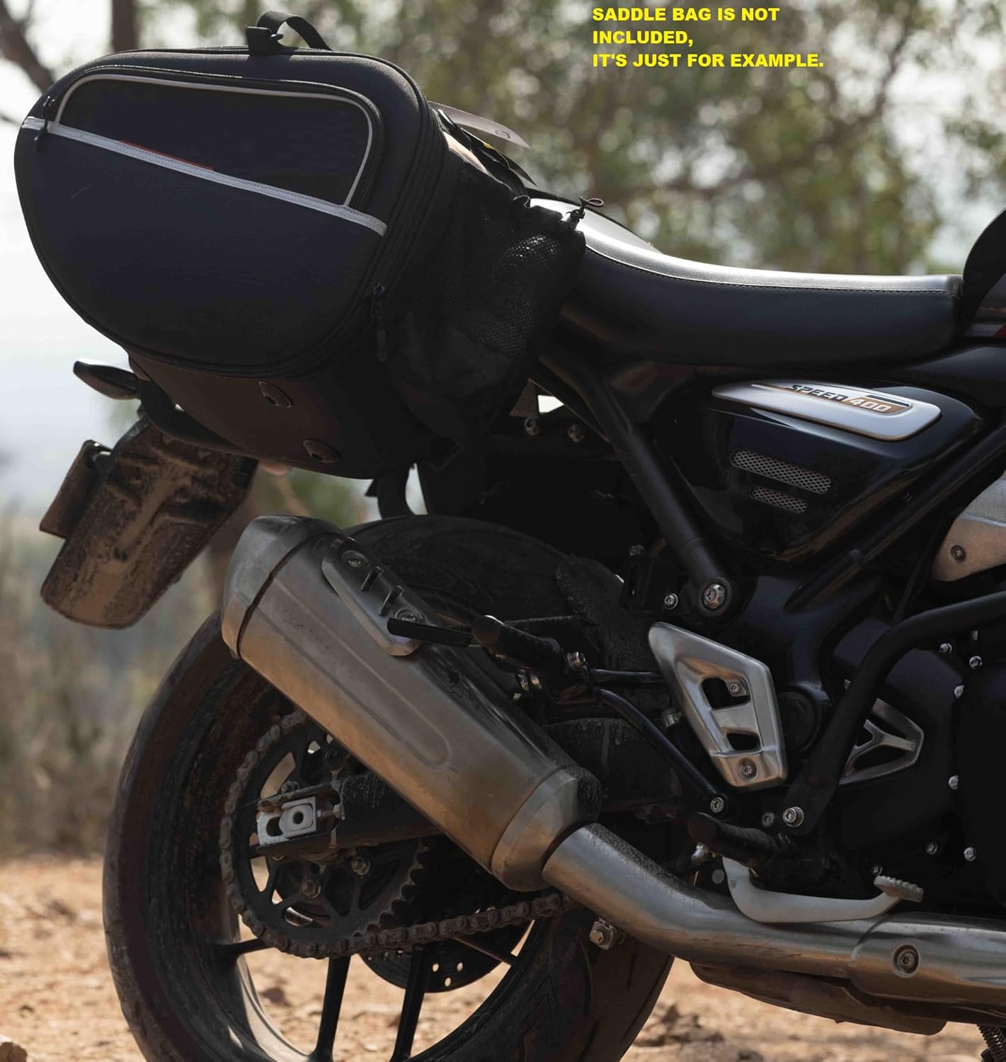 Generic Saddle Stay Compatible with Triumph Speed 400 - Motorcycle Bag - One Size - Fabric - Seat Mount - Powersports Saddle Bags