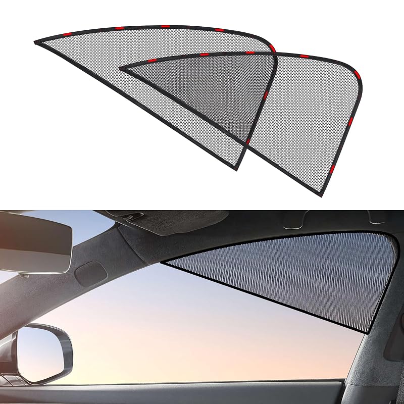 Protetor Solar Magnético para Janela Lateral do Motorista XCBYT em Tela Mesh Preta CL-SJ-WS 2PCS, Kit com 2 peças
