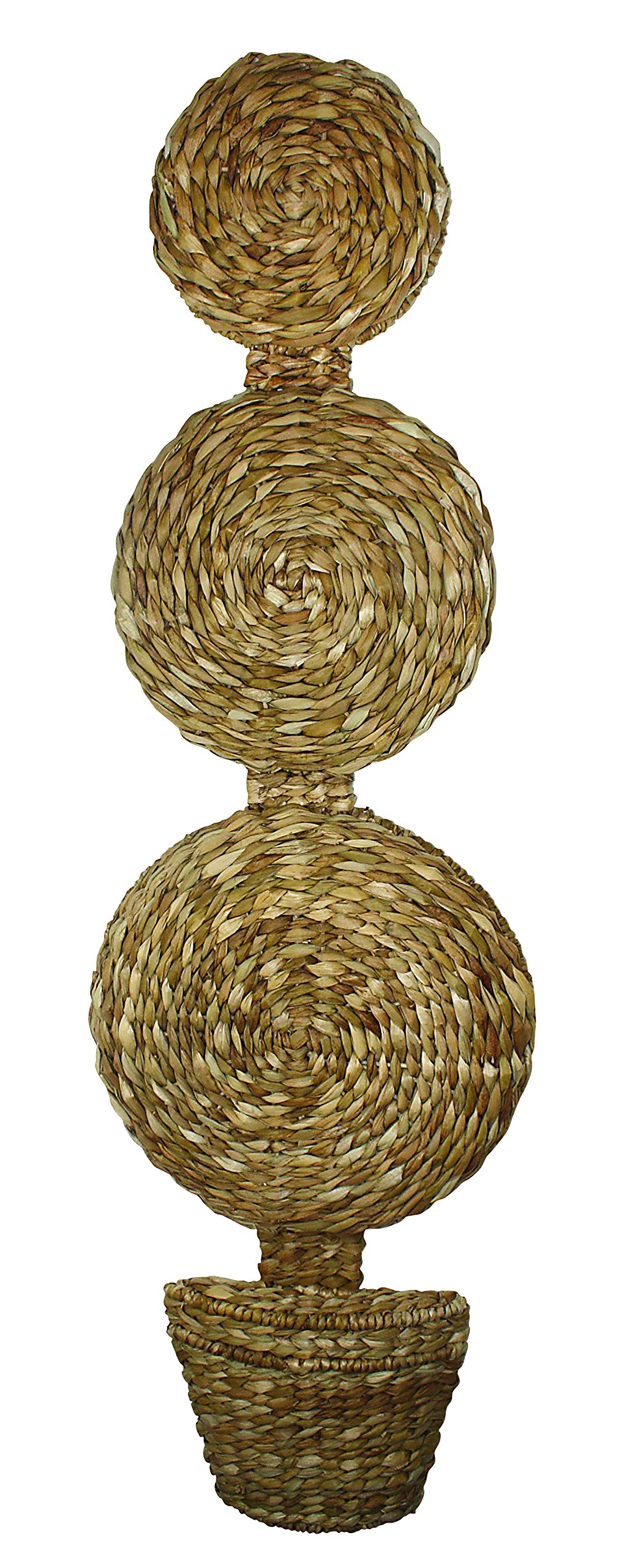 Woven Seagrass 3 Ball Topiary Wall Decor