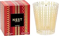 NEST New York Holiday Christmas Scented Candle 8.1oz - Pomegranate Mandarin Pine Cinnamon Vanilla - 60Hr Clean Burn Vegan Glass Jar