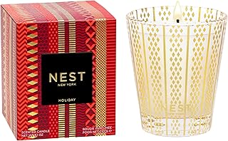 NEST New York Scented Classic Christmas Candle, Holiday - 8.1 oz - Up to 60-Hour Burn Time - Reusable Glass Vessel