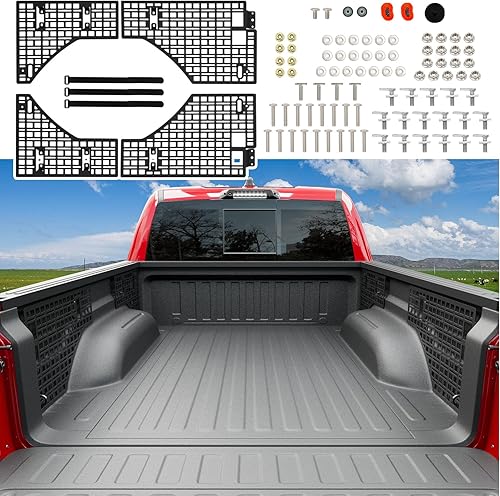 Panel Molle Lateral de Cama de 5.7 Pies Compatible con Sistema de Panel Molle de Cama de Camión RAM 1500 19-25 Sistema de Repuesto para Accesorios