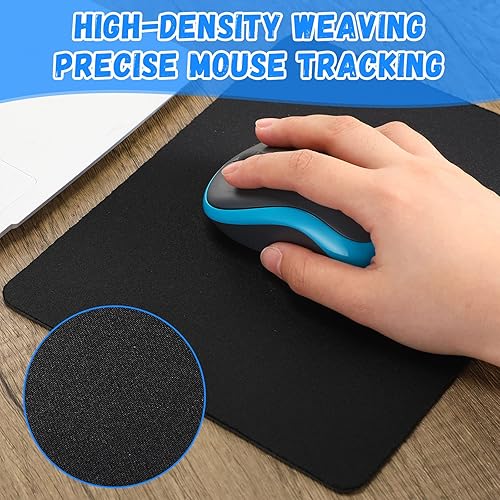 Miniatura 7 de 100 alfombrillas de mouse para juegos de 7.09 x 8.66 x 0.08 pulgadas, base de goma antideslizante, alfombrilla de mouse para escritorio, alfombrilla