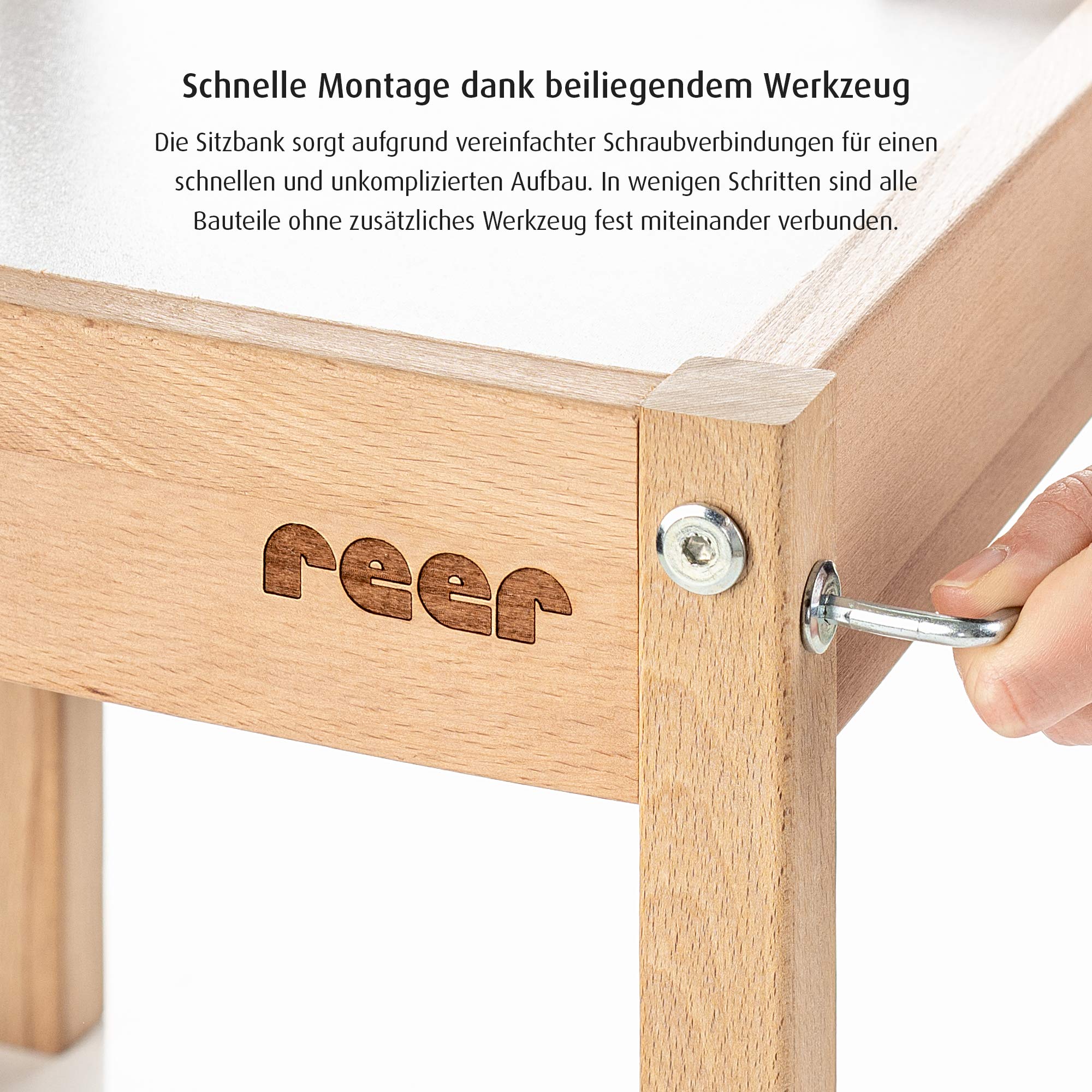 reer Playtime Kindersitzbank - Die Sitzbank fürs Kinderzimmer, Weiß