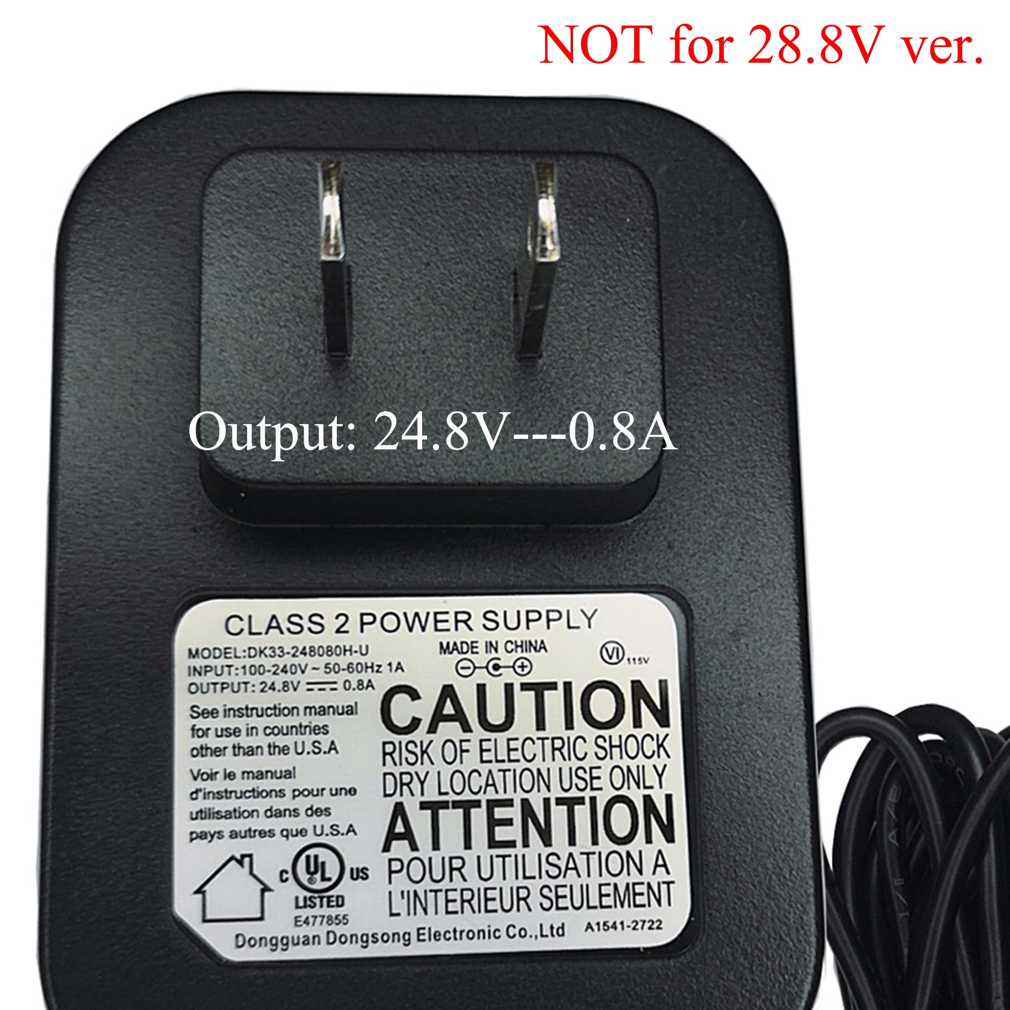 Amazon.com: Genuine OEM Shark 24.8V 0.8A AC/DC Adapter DK33