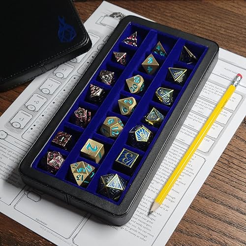 Miniatura 4 de Forged Dice Co. Reliquary - Estuche grande dividido para dados con bandeja de dados para juegos de dados poliédricos, 21 cámaras forradas de