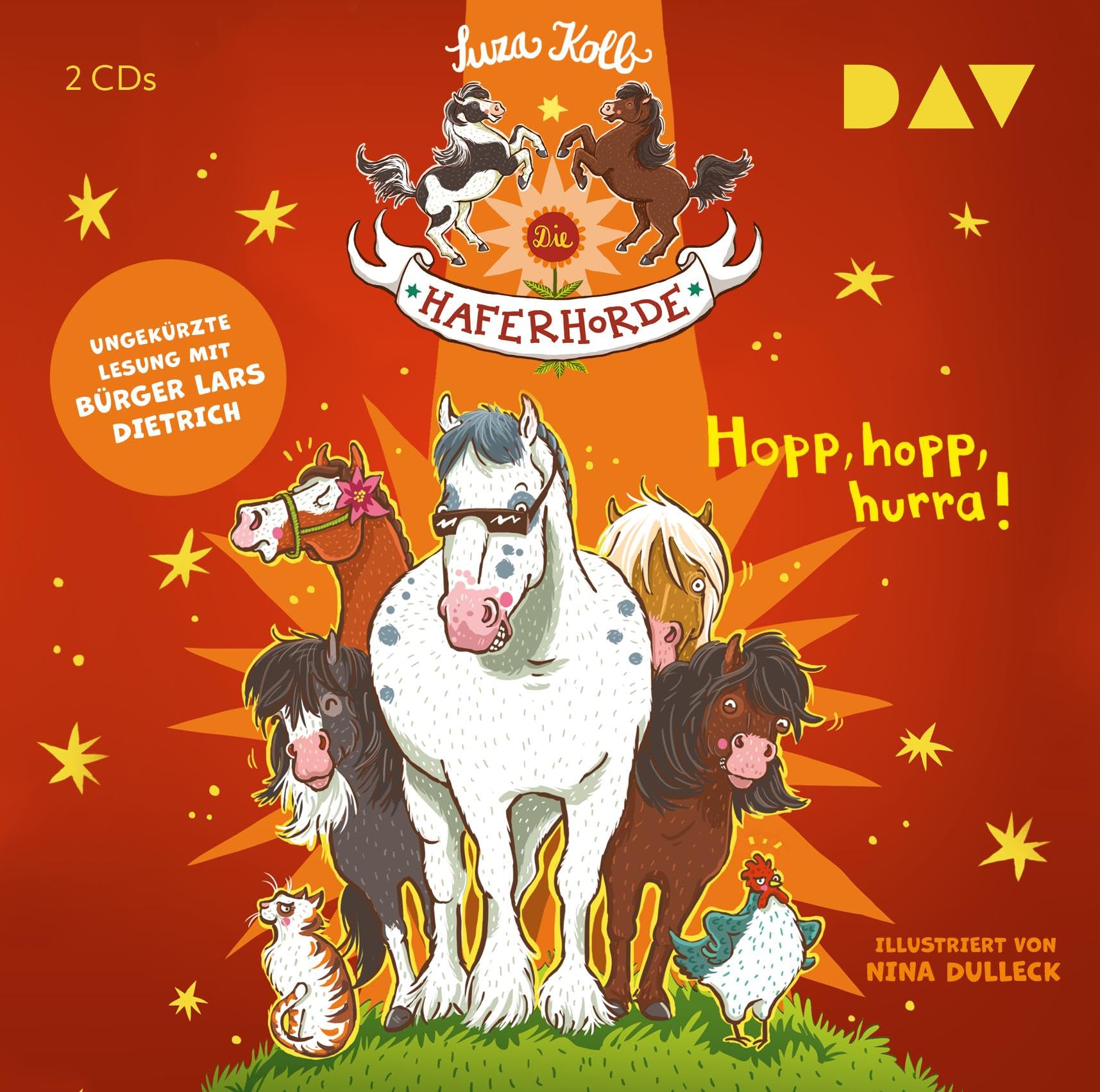 Suza Kolb | Hörbuch-CD | Die Haferhorde – Teil 6: Hopp, hopp, hurra!, Ungekürzte Lesung mit Bürger Lars Dietrich (2 CDs)