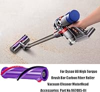 Italdos Pótfej Dyson V8 Porszívóhoz - Kompatibilis #967485-01 Modellel, 4 Bordás Szőnyegtisztító Henger, 5 cm Átmérő, Lila 2