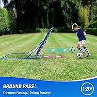 Vista 6 de Red de rebote de fútbol y béisbol, ángulo de conmutación rápida, entrenamiento de voleibol para control, práctica de pases, fácil configuración