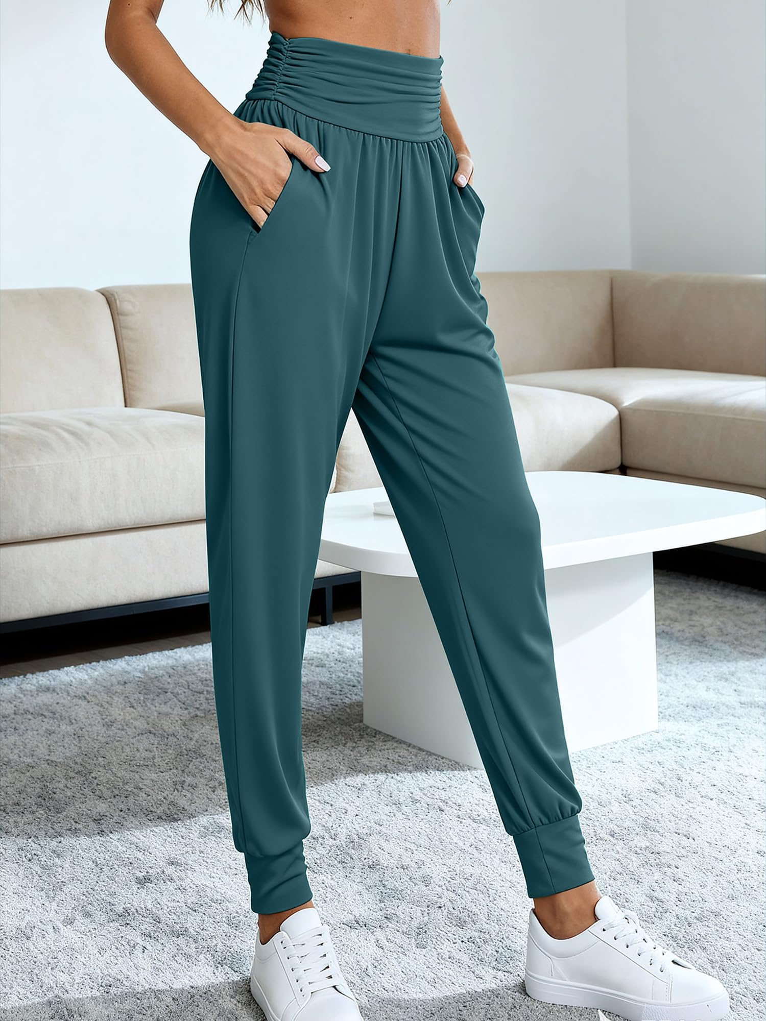 Women's Yoga Joggers Pants Casual Loose Workout Sweatpants Comfy Lounge Pants with Pockets