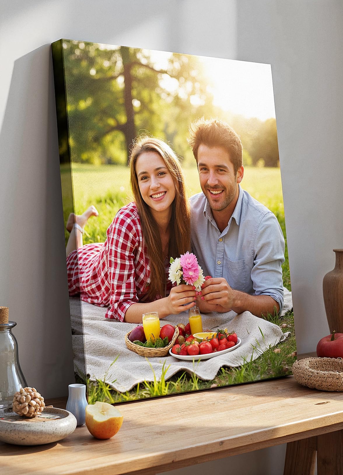 Star Online Personalised Canvas Photo Prints Pictures Birthday Frames Gifts For Mum,Dad Custom & Wall Art Holiday Memory (20x25cm (8x10in)) — view 8