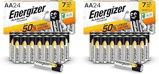 Energizer Alkaline Power - AA Batteries (48 Pack), Bulk Double A Battery 1.5V, Long Lasting Power for Everyday Devices, 100% Plastic-Free Recyclable Packaging, 7 Year Shelf-Life [Amazon Exclusive]