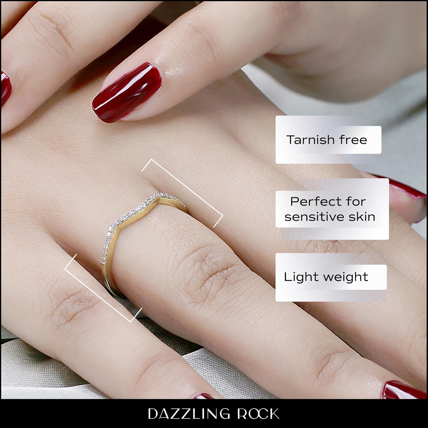 Dazzlingrock Collection 0.12 Ctw Round White Natural Diamond Women Anniversary Wedding Stackable Band Guard Ring, in Real Solid Gold