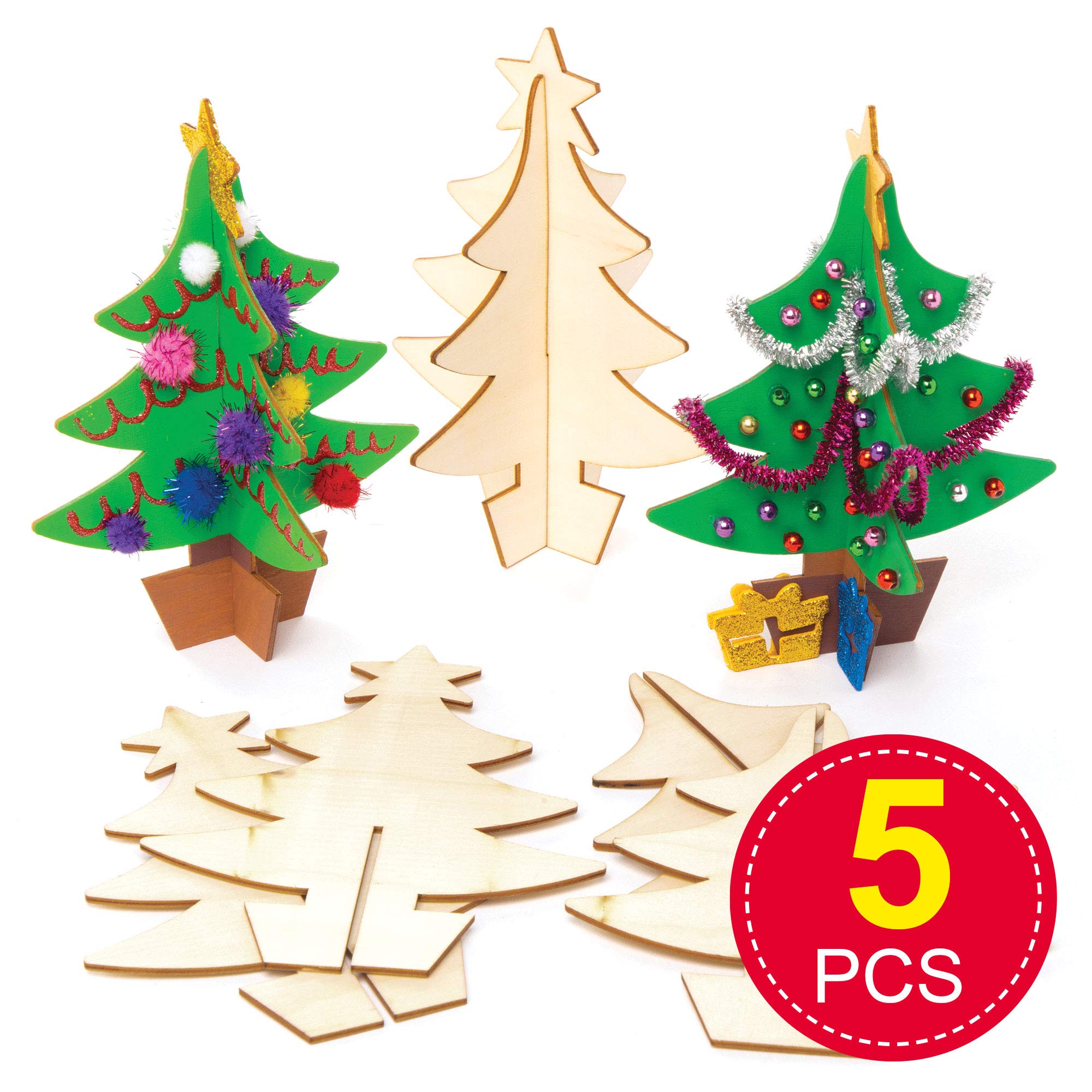 Kit Decorazione Calze Di Natale Baker Ross FX776, 8 Pezzi, Sagome In Schiuma Autoadesiva, Attività Creativa Per Bambini, 14,5 Cm