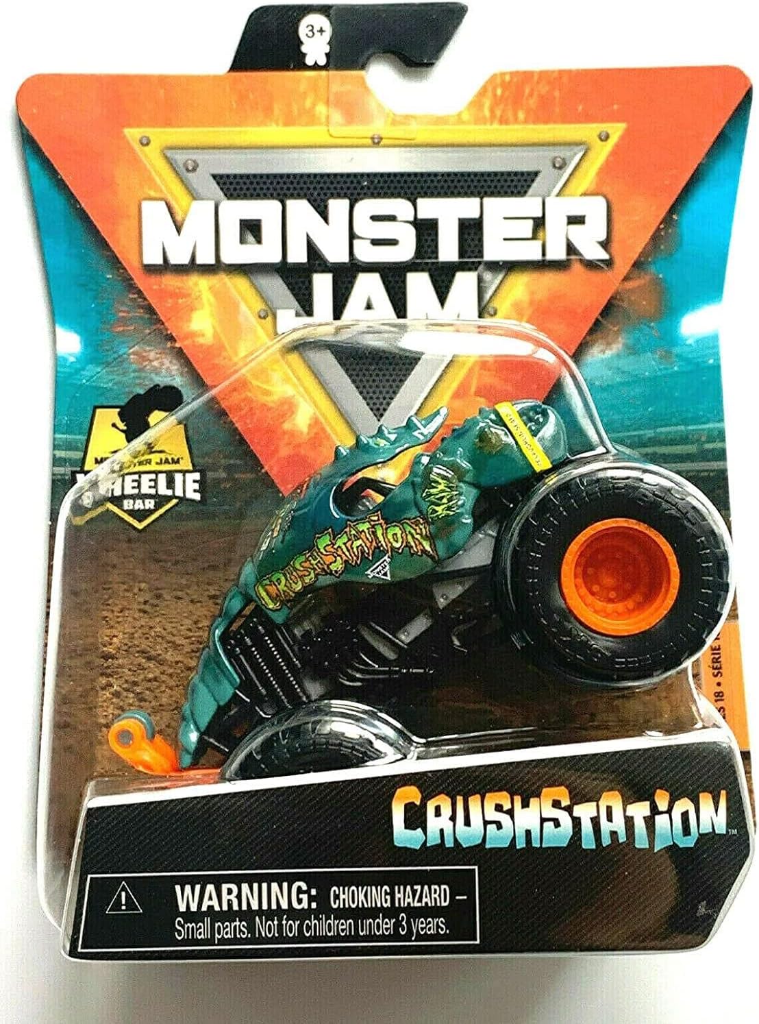 Monster Jam Crushtation, Wheelie Bar Truck Series 18 (1:64 Scale)