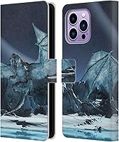 Vista 11 de Head Case Designs Officially Licensed Simone Gatterwe Alien Dungeon Dragons and Dungeons Leather Wallet Case Compatible with Apple iPhone 14 Pro Max