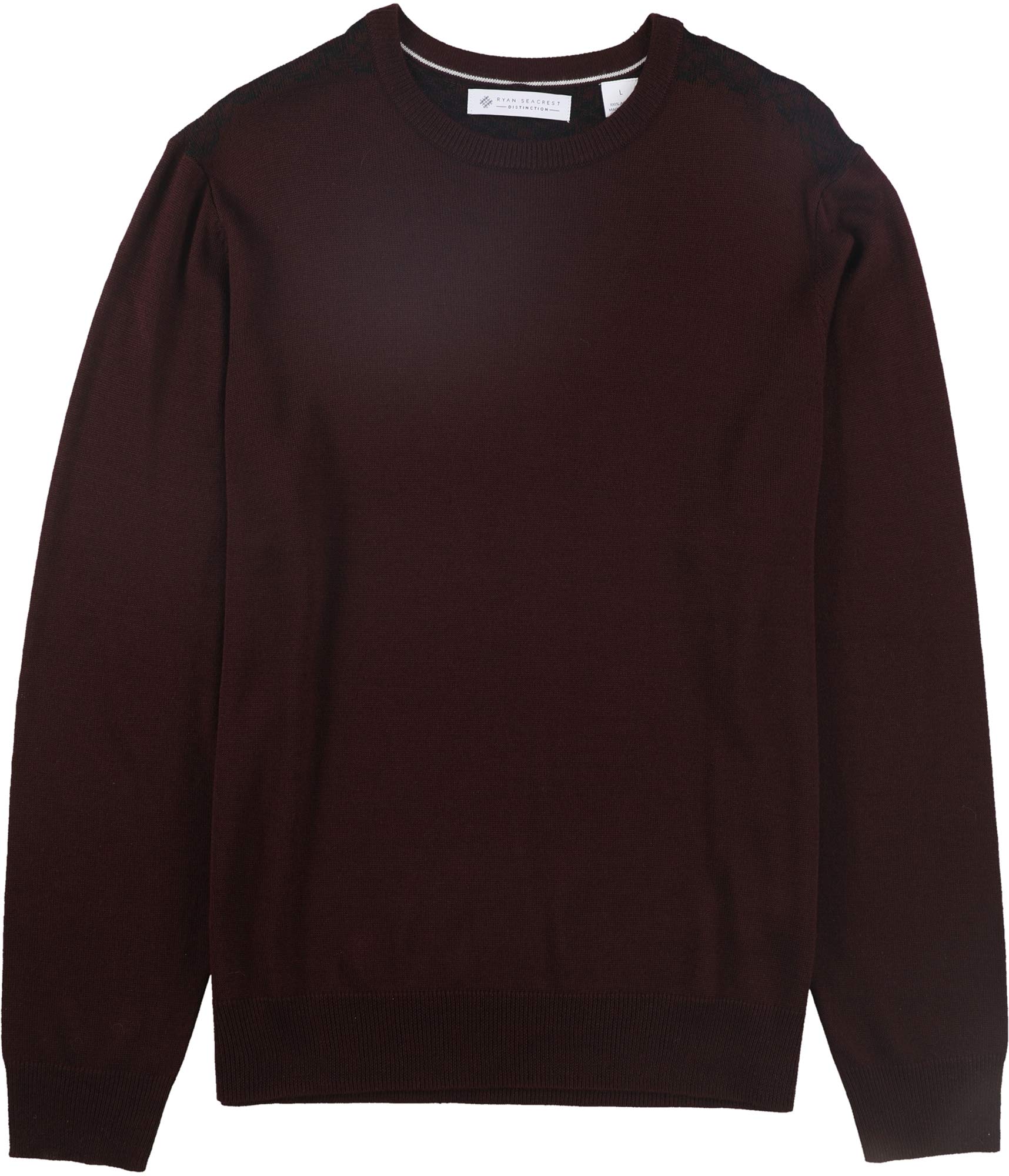 Ryan Seacrest Mens Plaid Crew Pullover Sweater