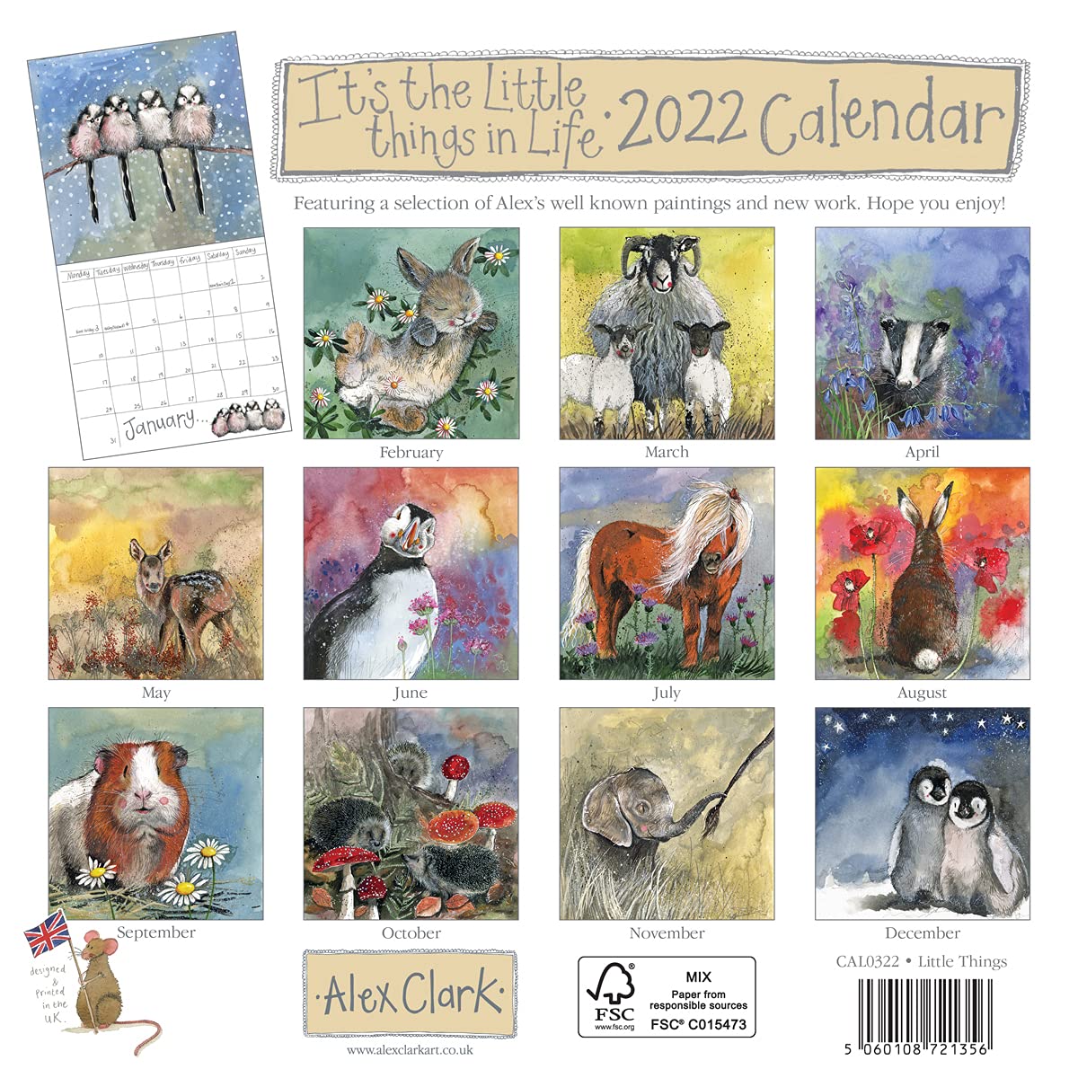 ALEX CLARK It's the Little things in Life 2022 Wall Calendar Buy