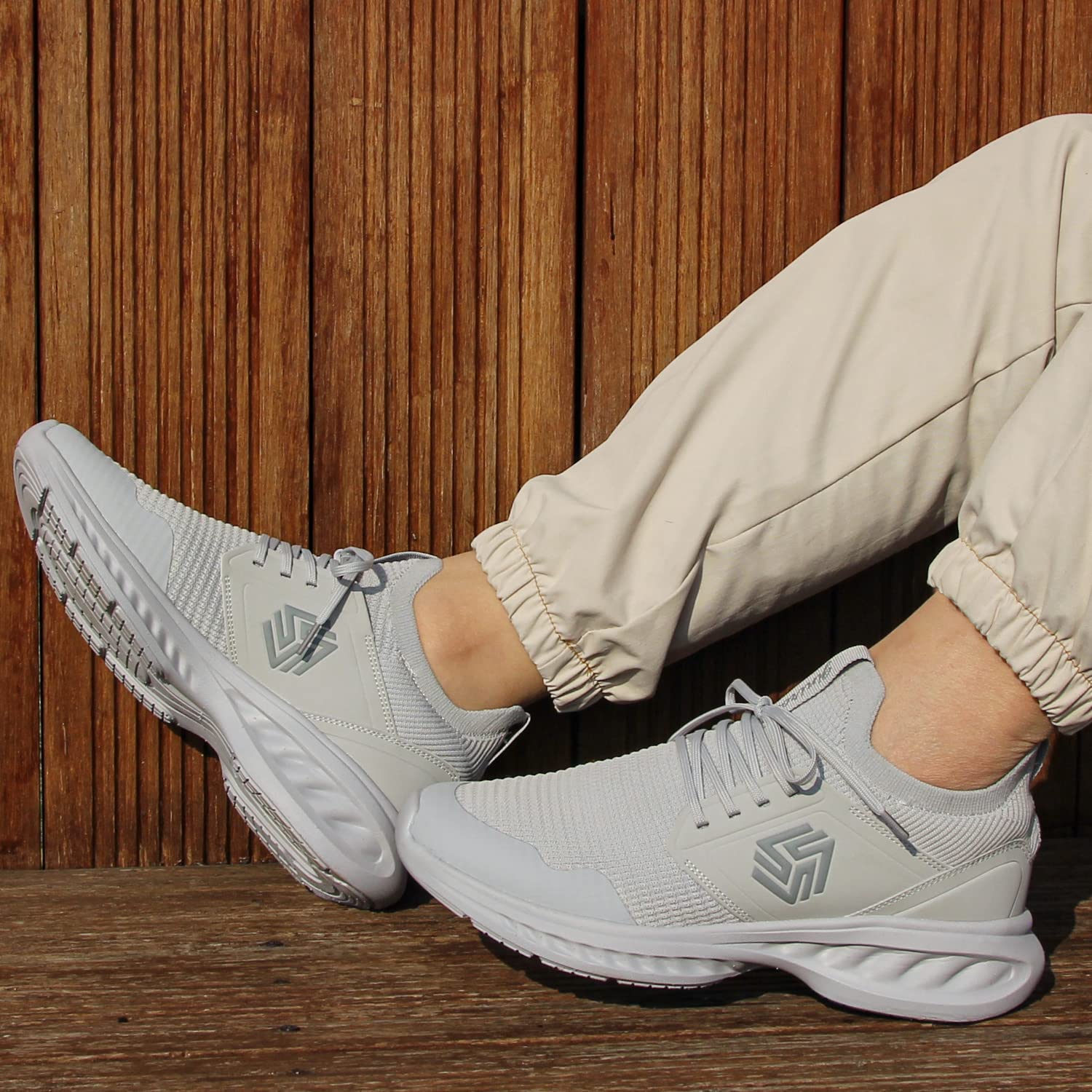 Giniros Sneakers Uomo Scarpe Running Ginnastica Corsa Camminata Leggere Traspiranti Casual Sportive Palestra Trekking Tennis Trail Mesh Basket Comode Outdoor Fitness Jogging Lavoro Scarpe