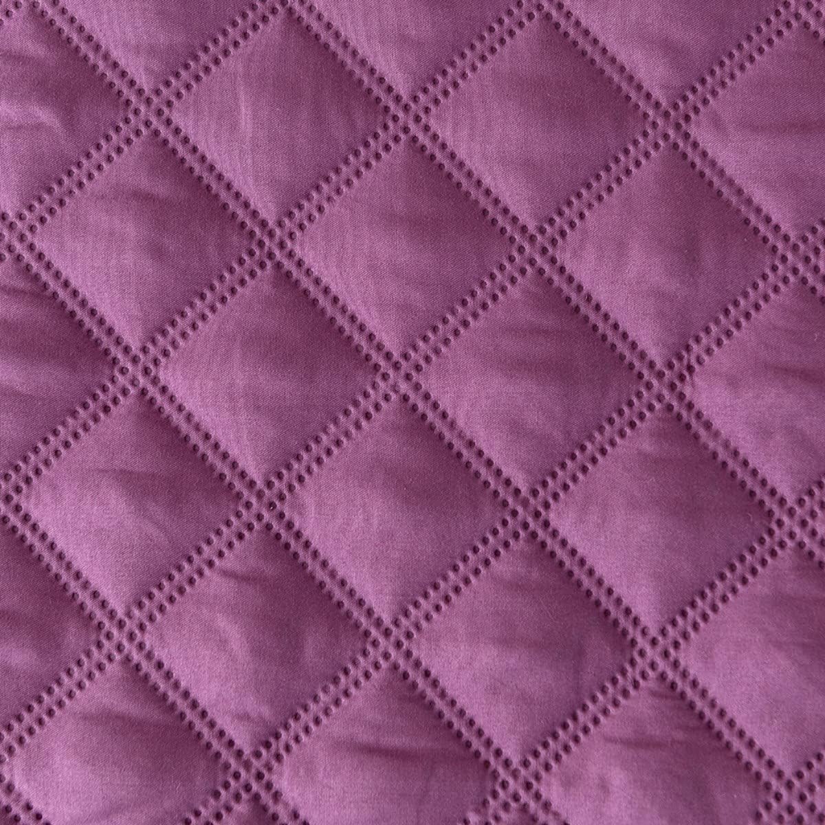 jejeloiu Purple Quilted Mattress Pad, 100% Waterproof Breathable Queen Bedding Fitted Sheet Mattress Protector 14" Deep Pocket Cotton Snow Down Alternative Filling Mattress Cover (Queen,Purple)