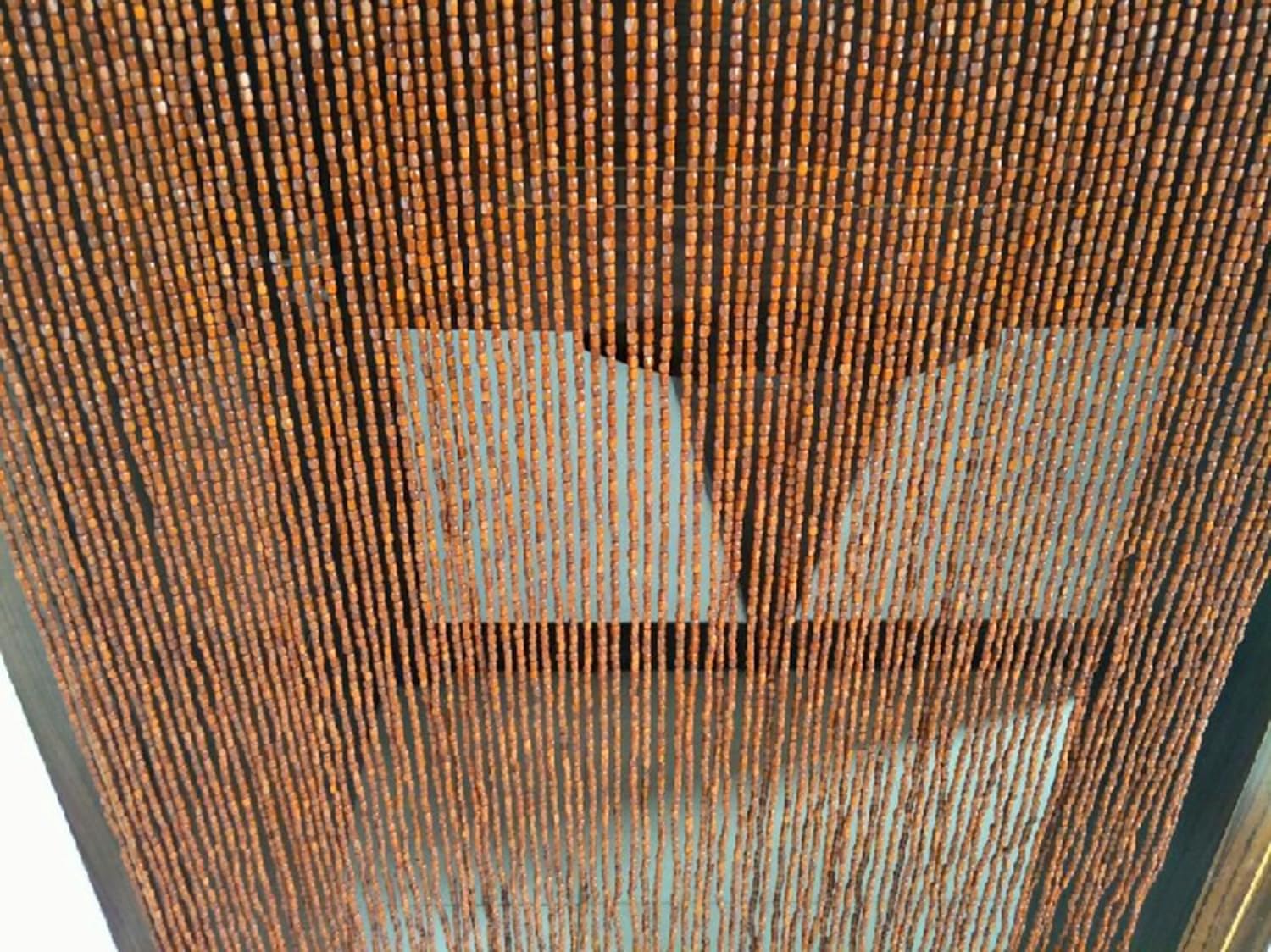 Panel zasłonowy z koralików sznurkowych wiszące bambusowe zasłony z koralików rolety dzielące pokój dekoracyjny ekran do drzwi(70 strands-70x140cm)