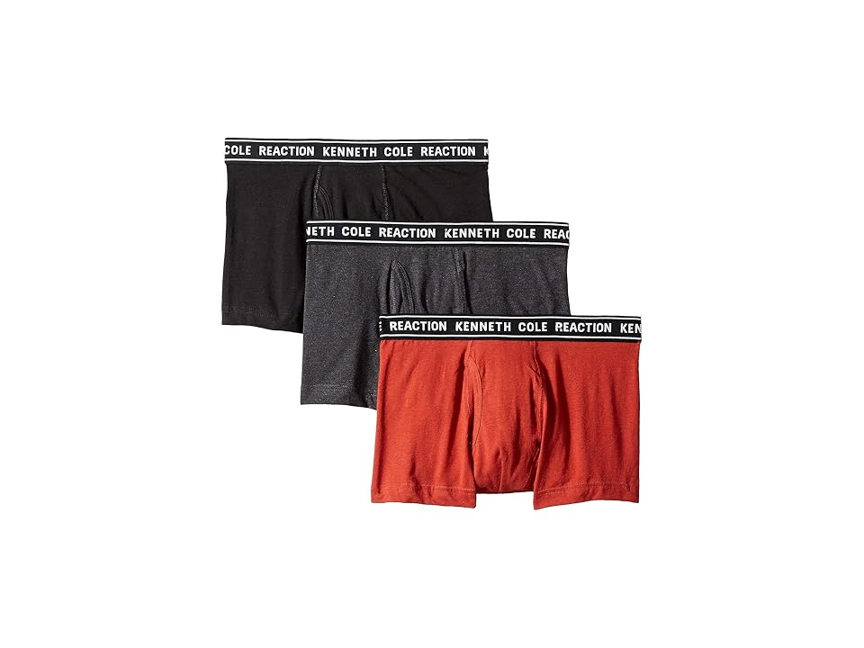 

Kenneth Cole Reaction 3-Pack Basic Trunk (Black/Charcoal Heather/Red Ochre) Men's Underwear