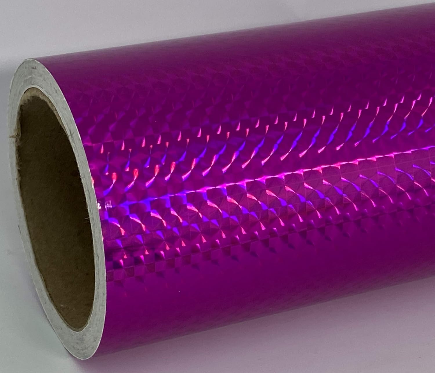 Roll of Prism Sign Vinyl, Holographic 1/4'' Mosaic, Self-Adhesive (12 inch x 10 feet, Silver)