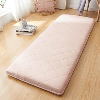 長座布団 68×120cm ごろ寝マット コンパクト 底付き感を抑える 5cm硬質わた中芯 体圧分散 三つ折り 軽量 抗菌防臭 お昼寝マット ピンク