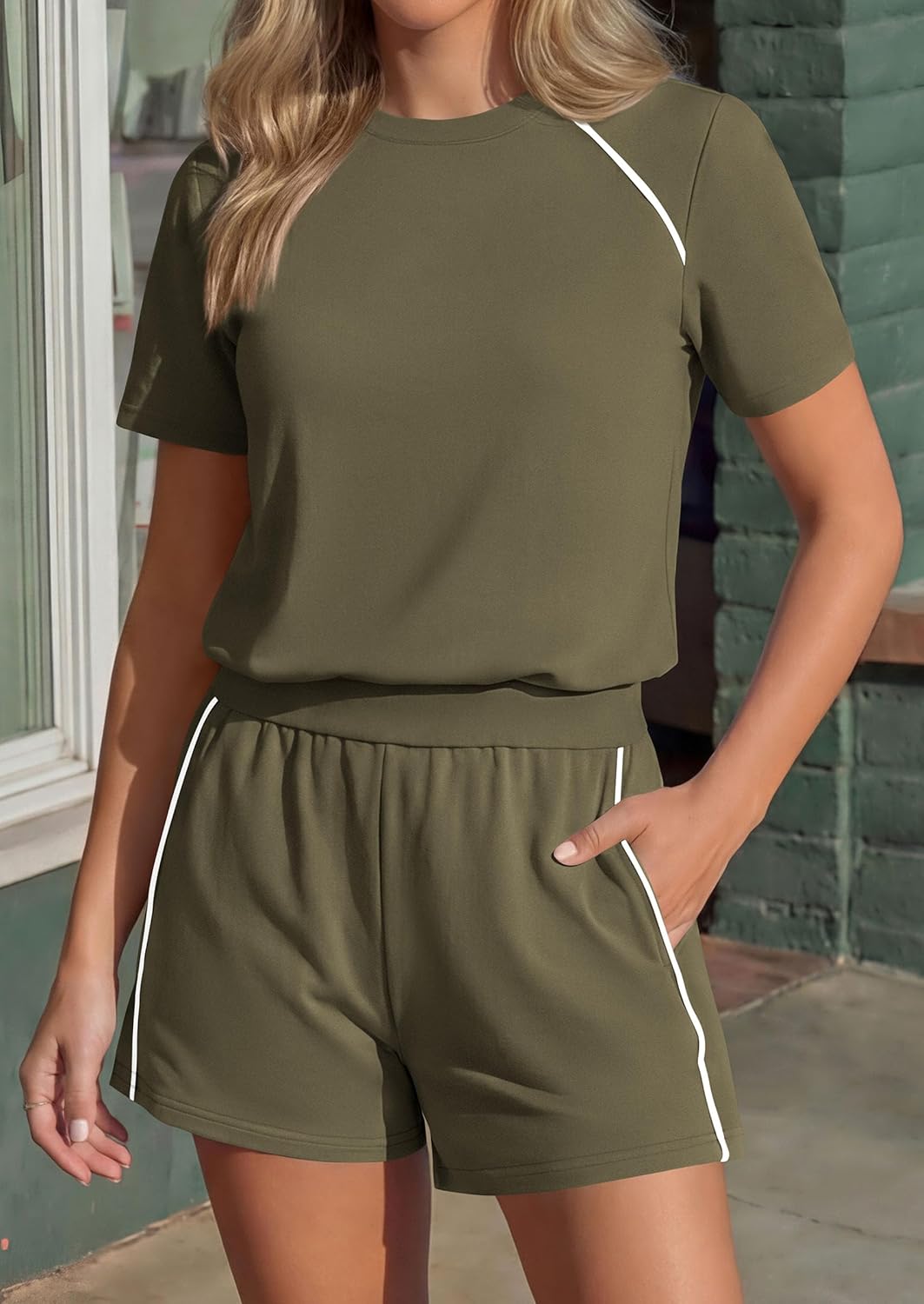 PRETTYGARDEN Shorts Sets Women 2 Piece Outfits Summer 2026 Matching Workout Athletic Clothing Casual Spring Travel Loungewear - Image 4