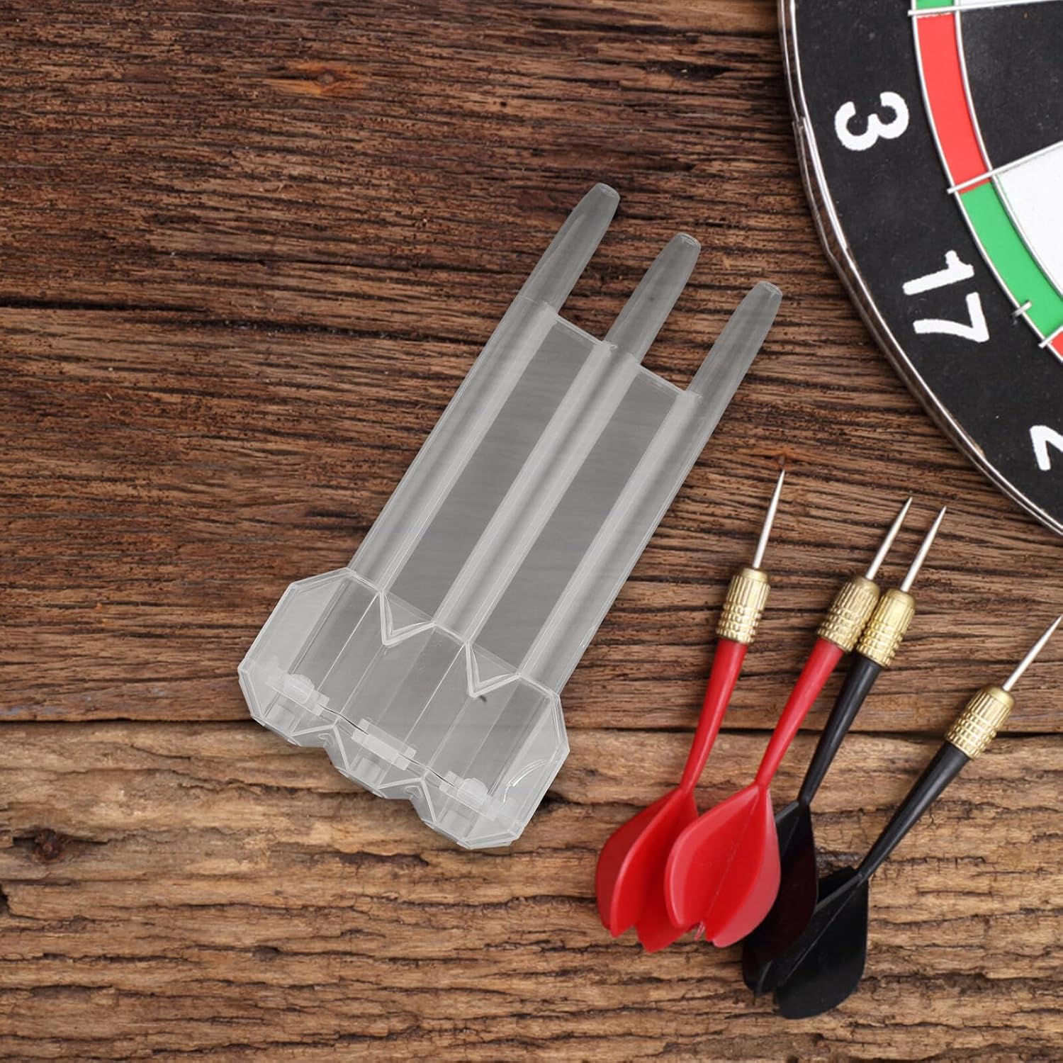 Portable Dart Flights and Shafts Storage Case with Lock Buckle, White Nylon Carrying Box for Travel and Steel Tip Darts Protection