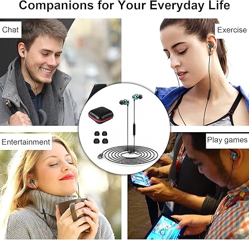 Miniatura 7 de Auriculares USB C, TITACUTE con cable para iPhone 15 Pro Max, Samsung S23 FE S22 S21 S20 A53 A54 Galaxy Z con cancelación de ruido tipo C con