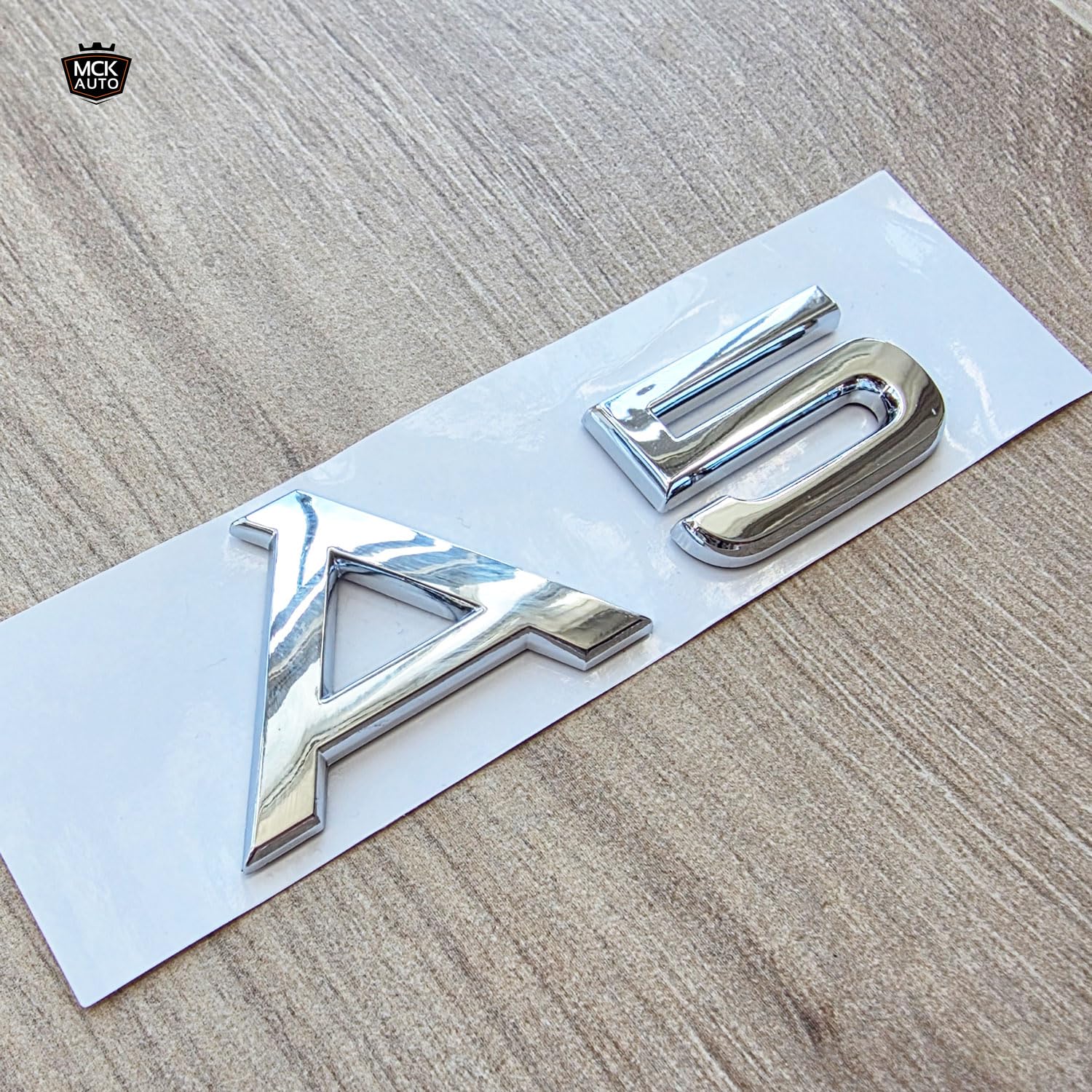 Logo posteriore A5 argento lucido modifica tuning