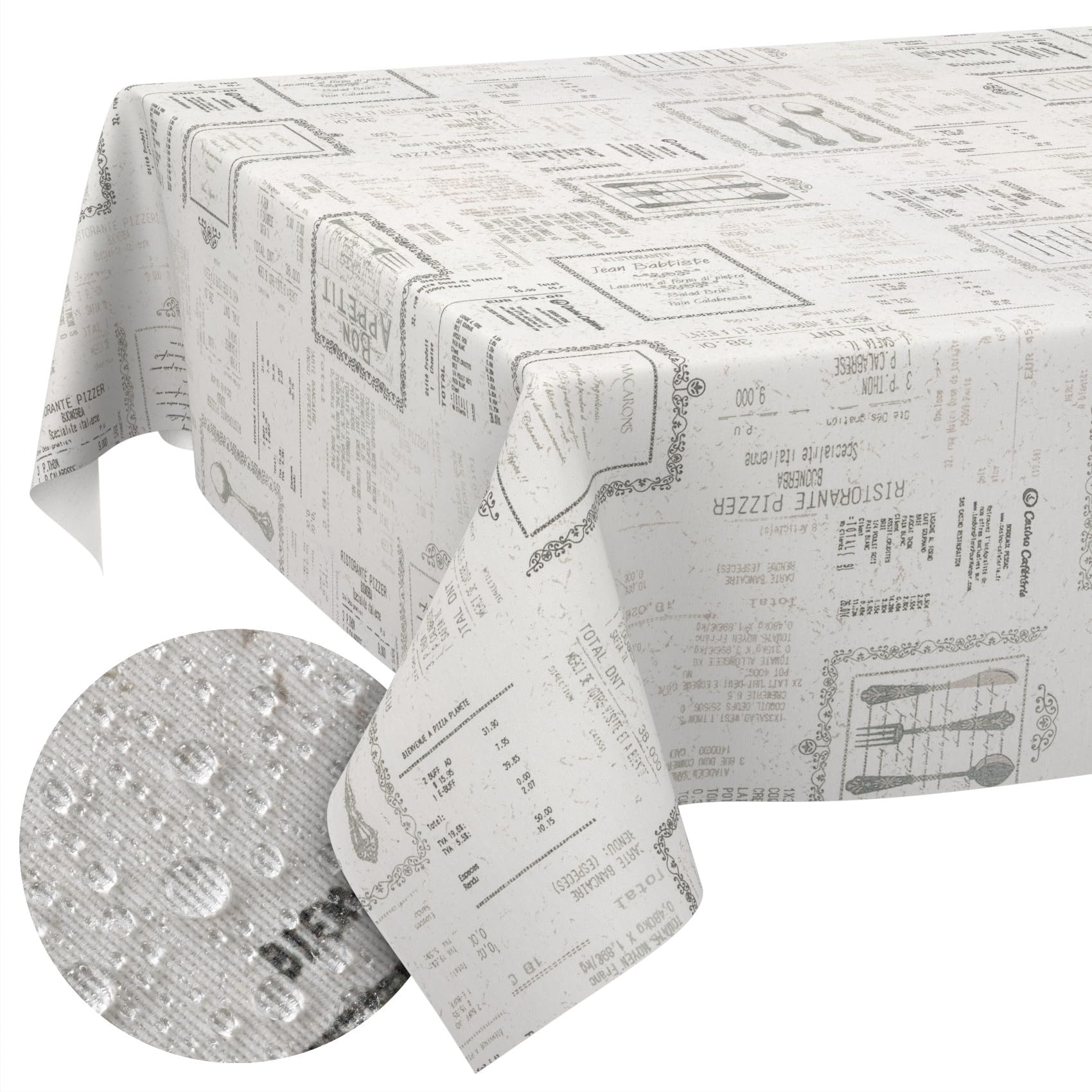 ANRO Tovaglia antimacchia Vintage 400x140 cm impermeabile