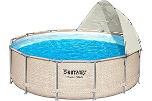 Bestway Above Ground Pool Canopy Sunshade with Adjustable Arms for Maximum Coverage