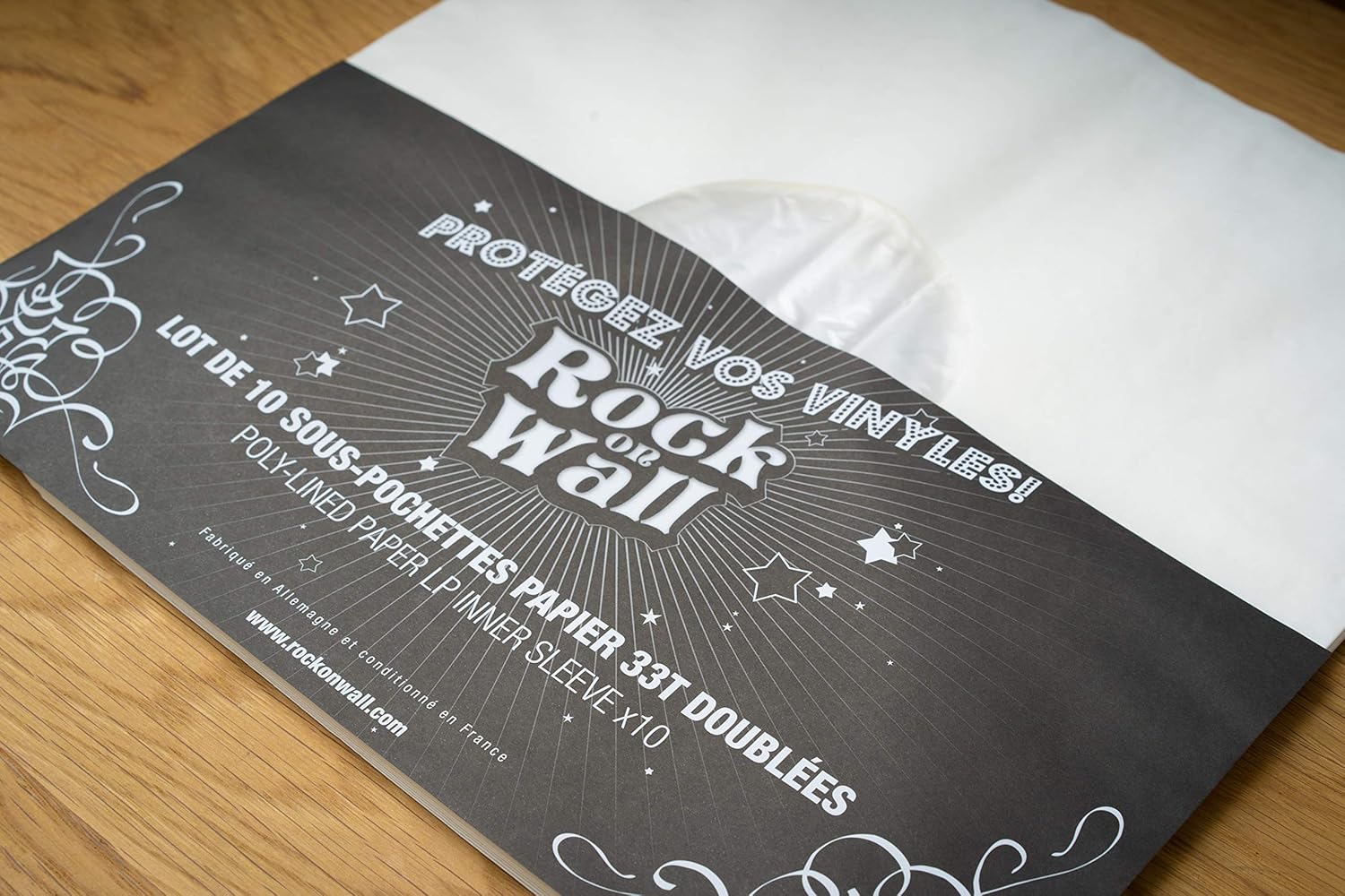 ROCK ON WALL Double Vinyl Paper Envelopes (White) (10 Pcs)