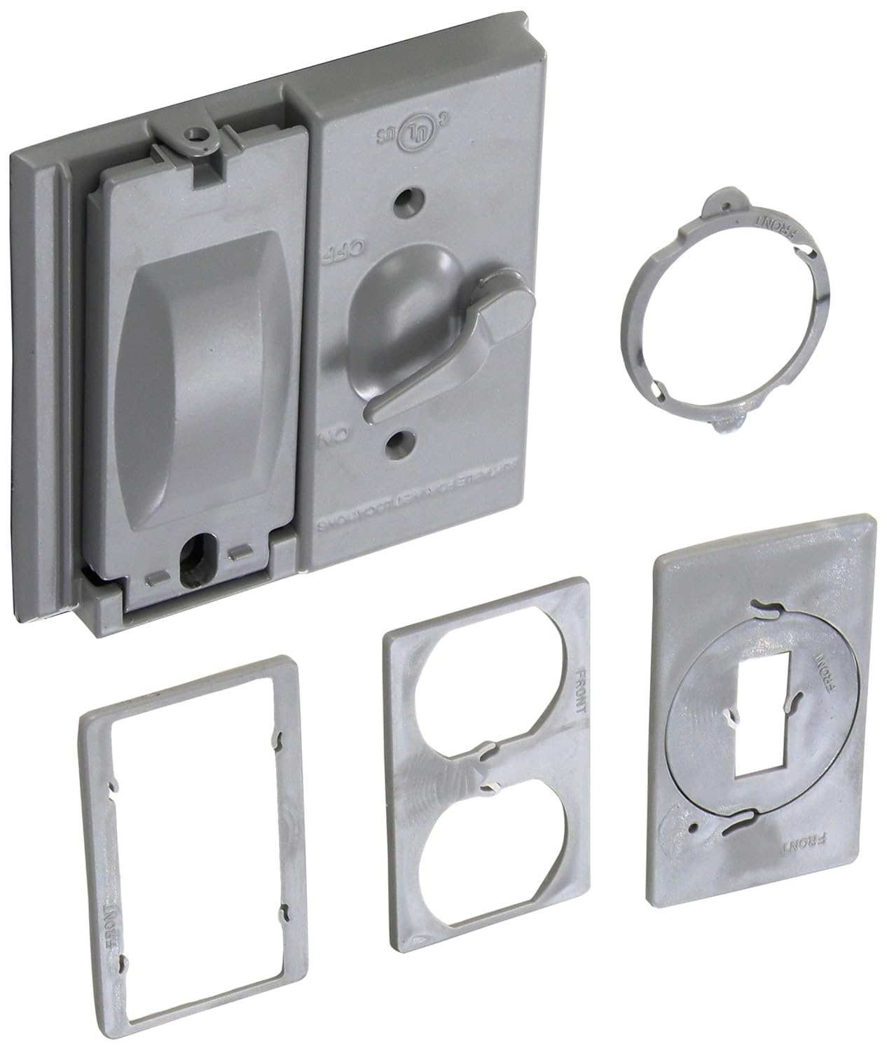 Morris 38923 2-Gangs Multi-Use Weatherproof Cover with Switch