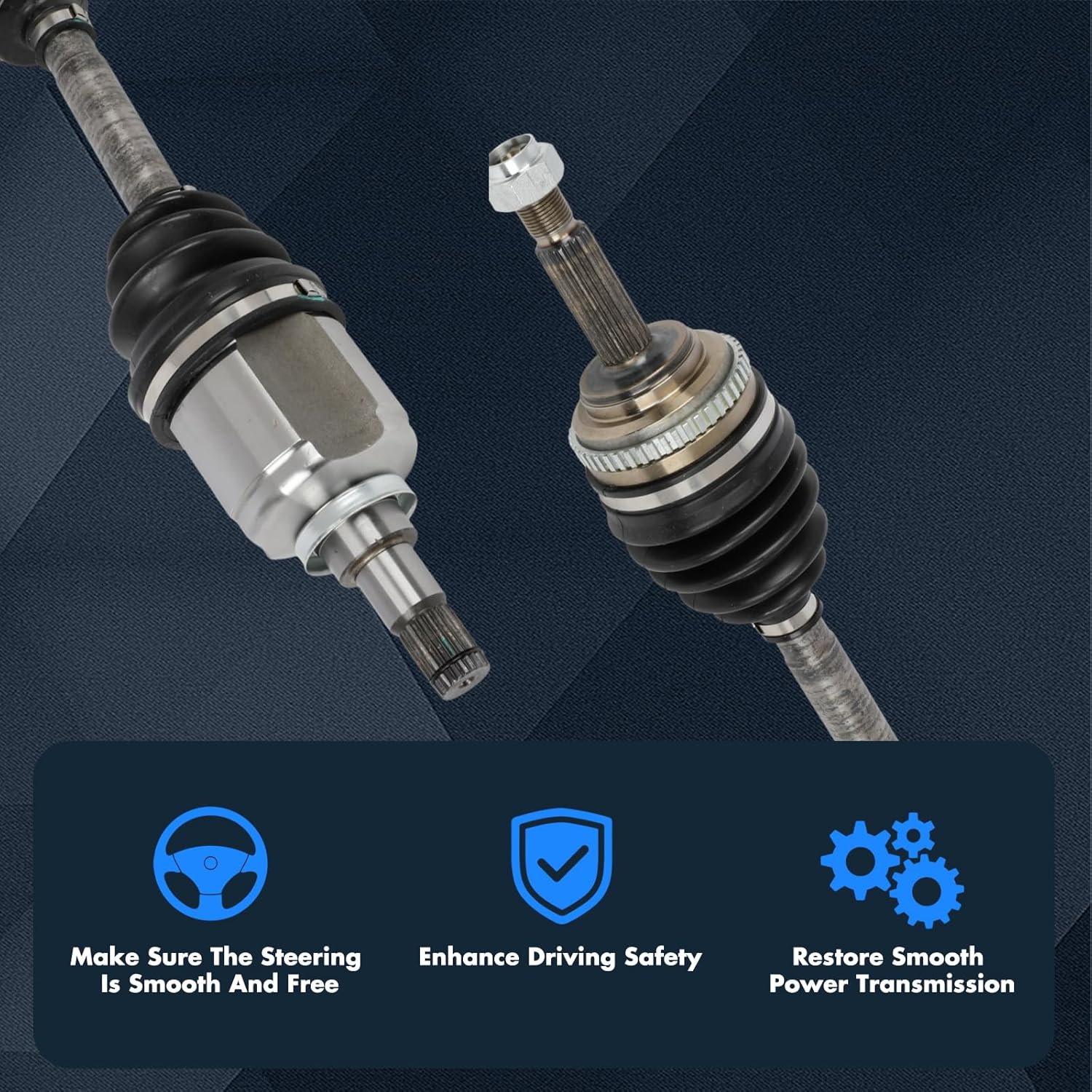 Front Left/Right CV Axle Shaft Assembly Fit for 2004-2011 for Chevrolet Aveo 1.6L 2007-2011 for Chevrolet Aveo5 1.6L CV Axle OE 66-1420 96485096485020 96870386 96870388 661422 66-1422