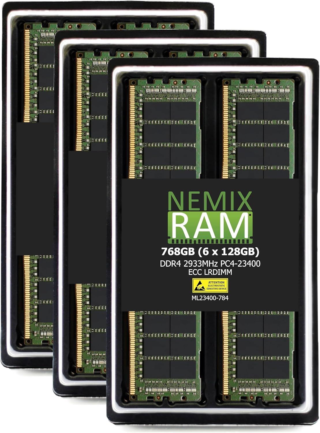 NEMIX RAM 768B (6X128GB) DDR4 2933MHZ PC4-23400 8Rx4 1.2V CL21 288-PIN ECC LRDIMM Load Reduced Server Memory KIT Compatible with Apple Mac Pro 2019 7,1 Tower Computer