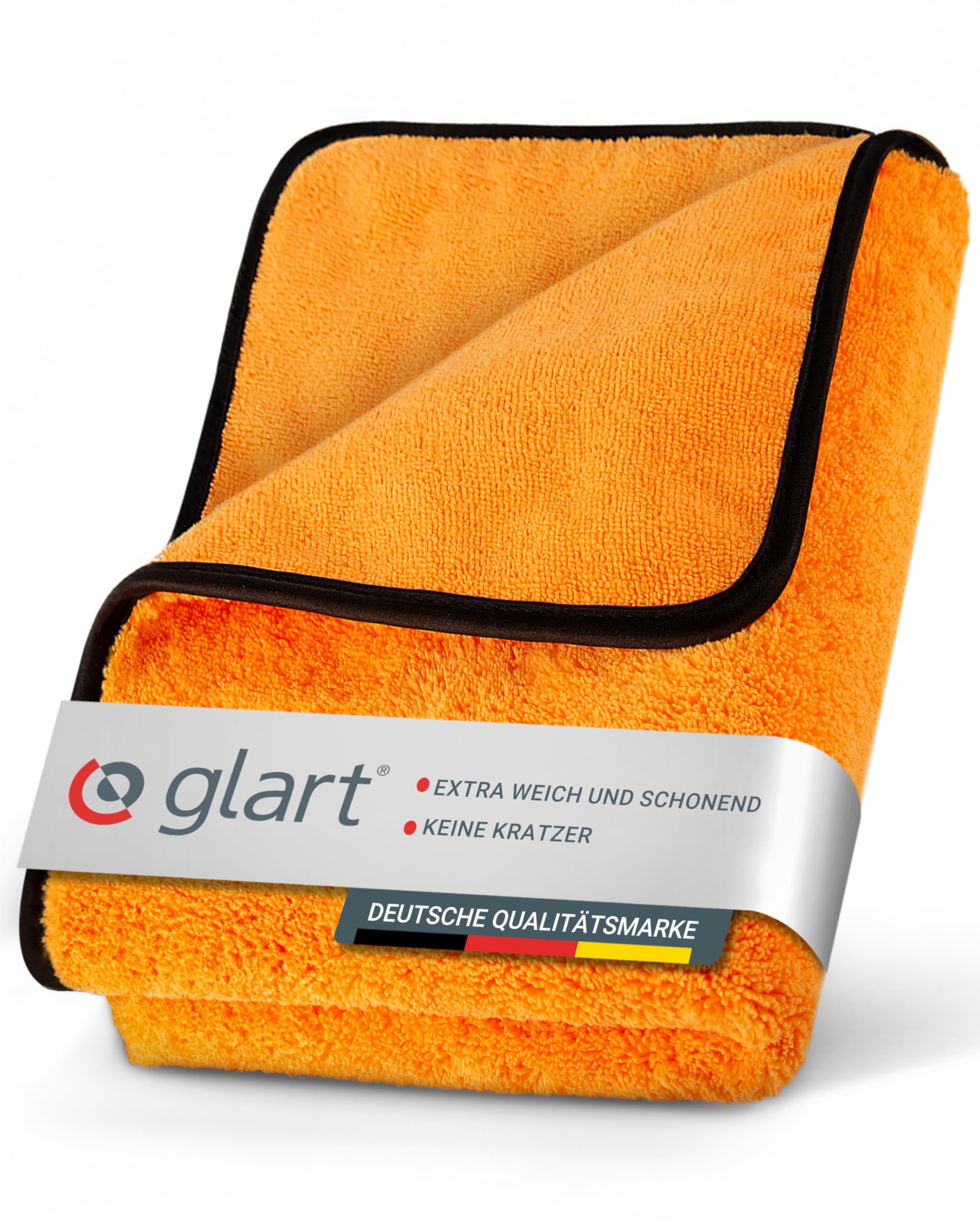 Glart 44WG Watergate super absorbent car microfiber cloth drying towel, 60 x 90 cm, orange, 1 pc. Microfiber cloth for car care, for drying before car polish and after wheel brush