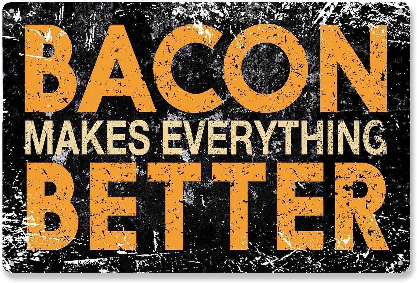 Kwqdozf Tin Sign-5 12X16inch Bacon Makes Everything Better Vintage Metal Aluminum Tin Sign Doo