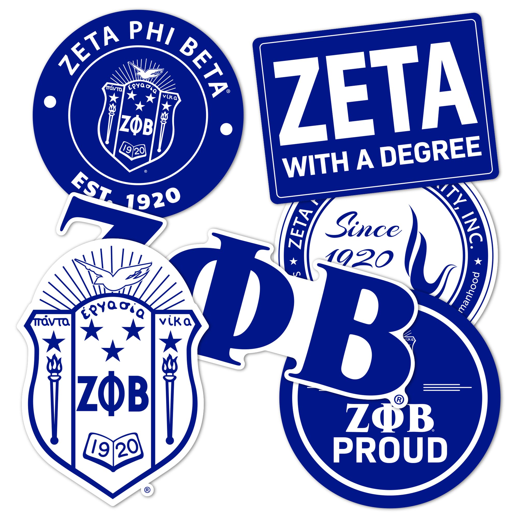 Zeta Phi Beta autocollants ZPB Divine 9 décalcomanies de voiture