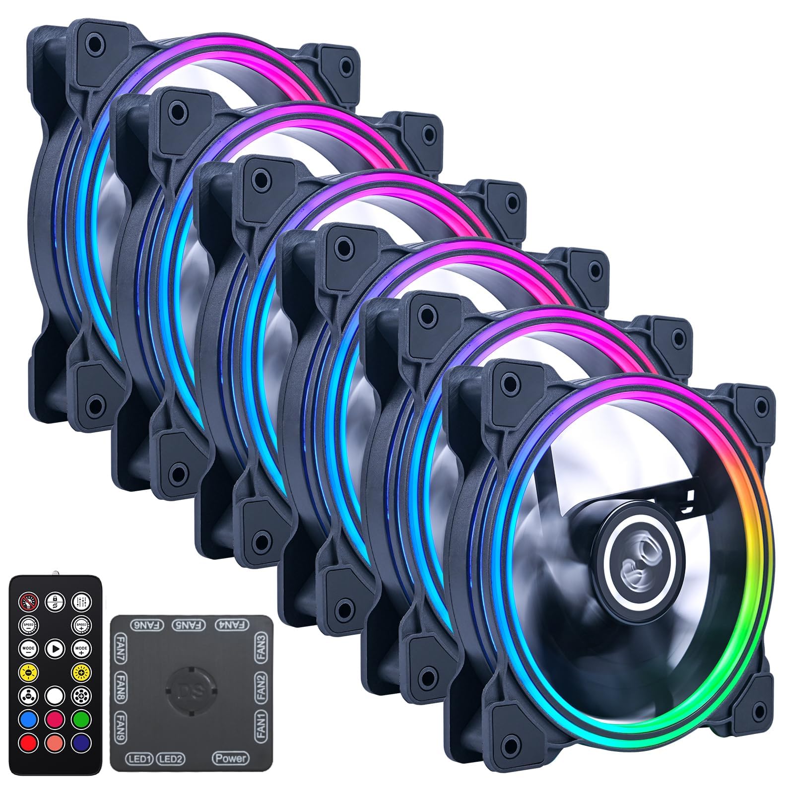 Ventilador de refrigeración DS Wire Lighting para evitar sobrecalentamiento en carcasas de PC 8