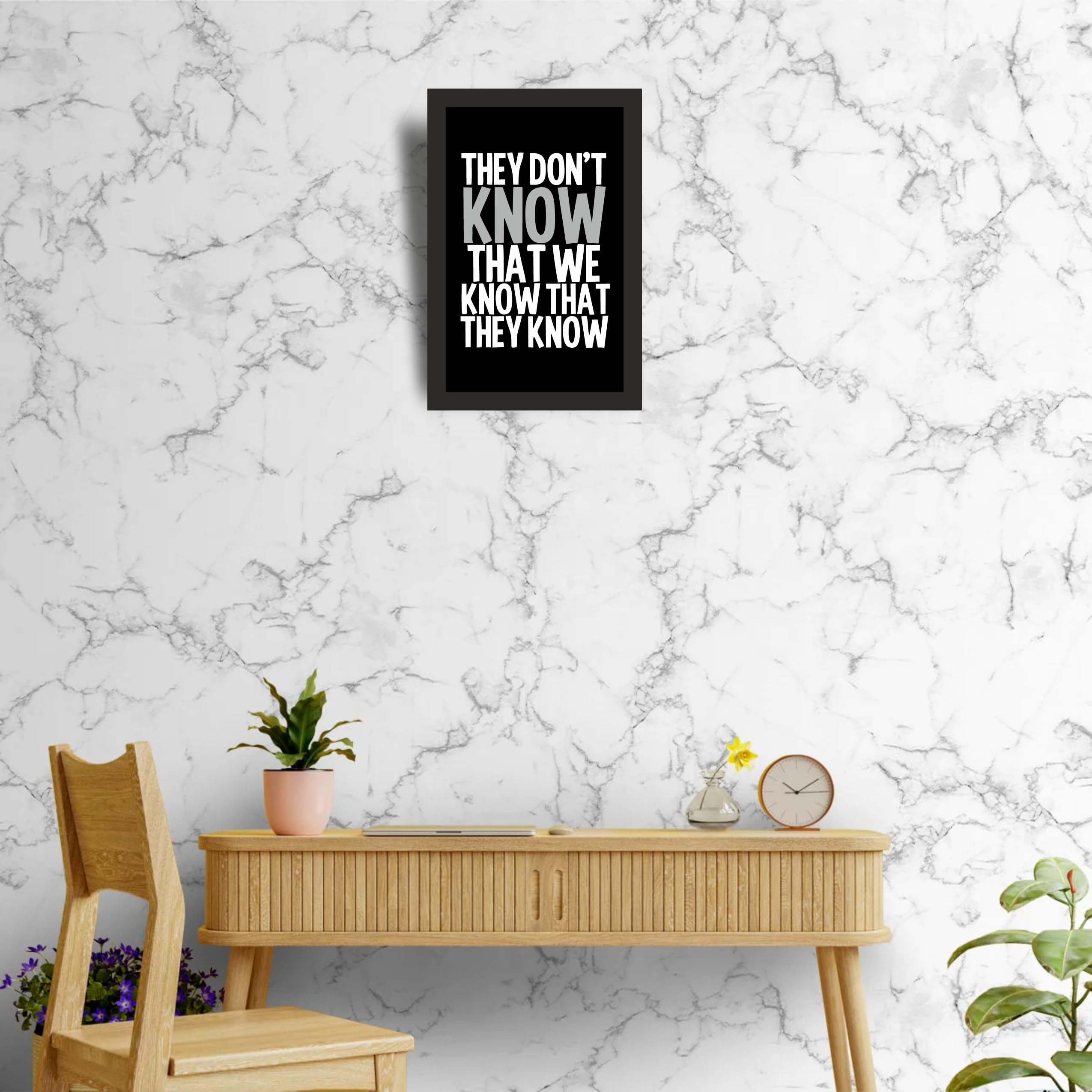 Friends They Don't Know Quote Photo Frame A4 Black Wall Art