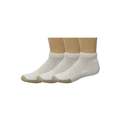 Thorlos Tennis Mini Crew Thick Cushion 3 Pair Pack Quarter Length Socks Shoes White
