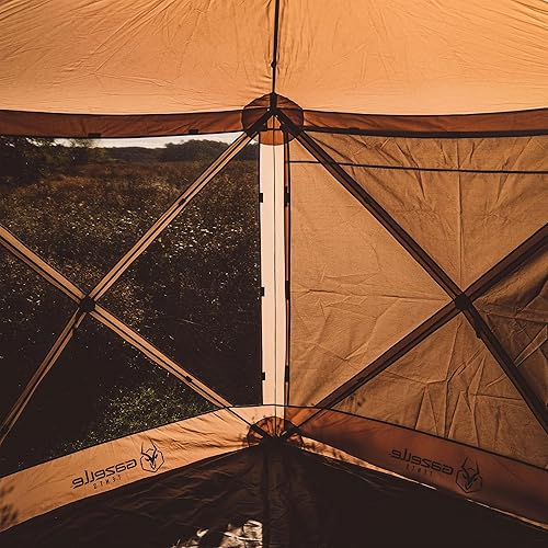 Miniatura 6 de Gazelle Tents, GG601DS - Gazebo fácil de desplegar, portátil, impermeable, resistente a los rayos UV, con ventanas de malla, color arena desierto,